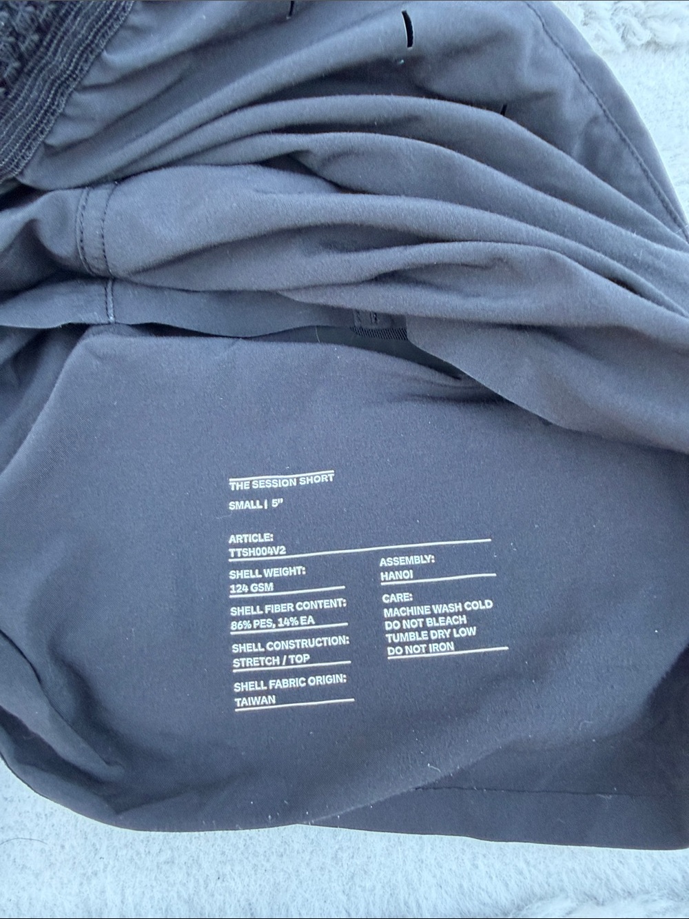 Ten Thousand Men's Session Short - Black 5” inseam flawed